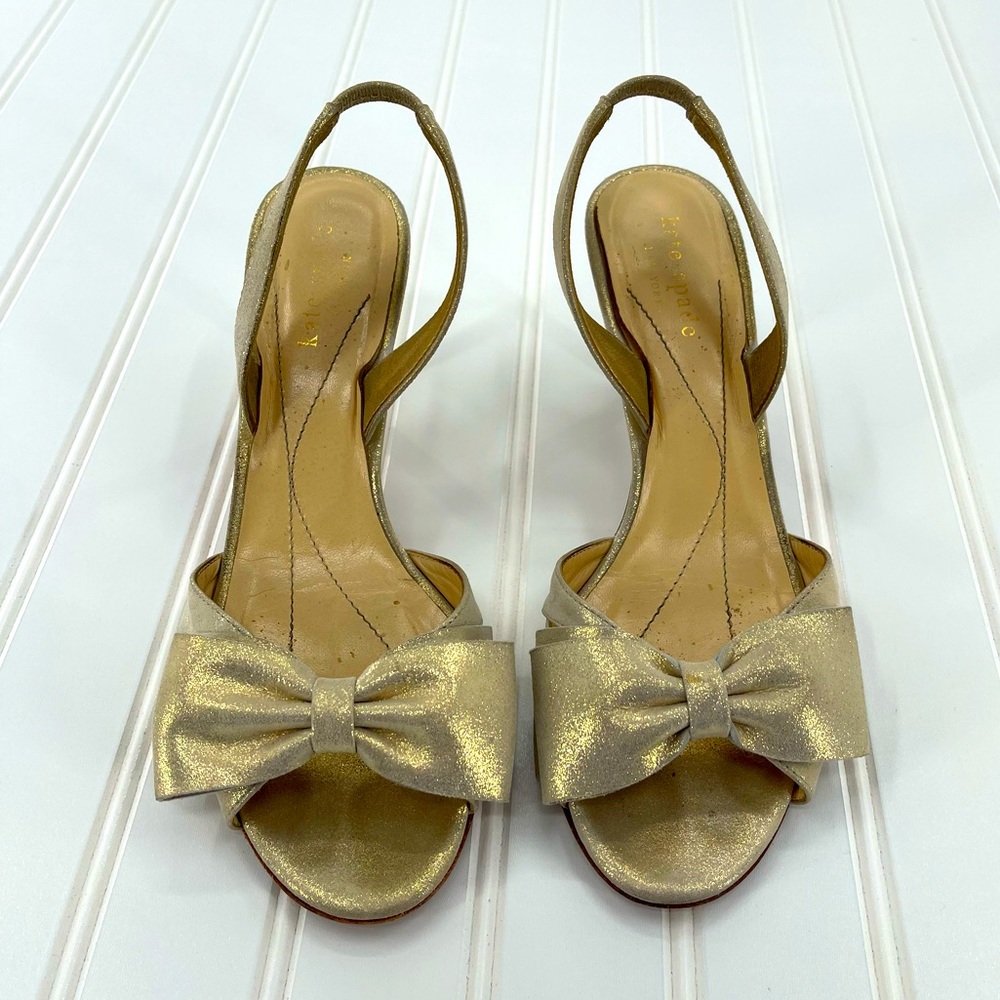 Elegant Gold Slingback Heels